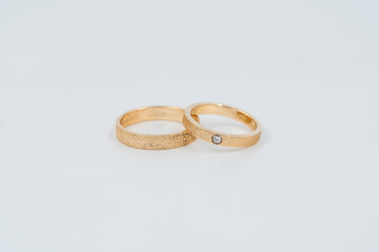Argollas Satín y Diamante