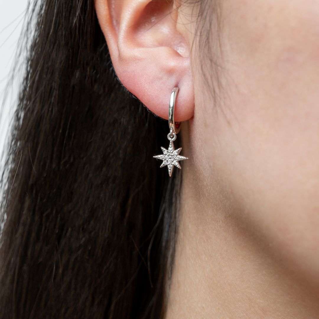 Aros Estrellas de Diamantes