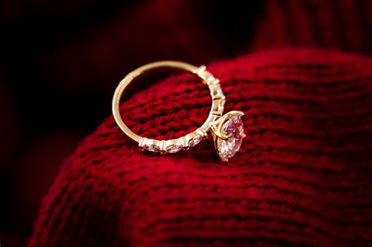 Anillo Oro Oval y Marqusie