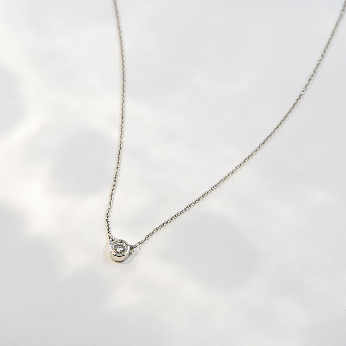 Punto de Luz Diamante Cadena Platino