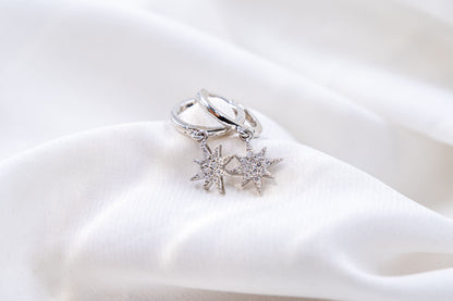 Aros Estrellas de Diamantes