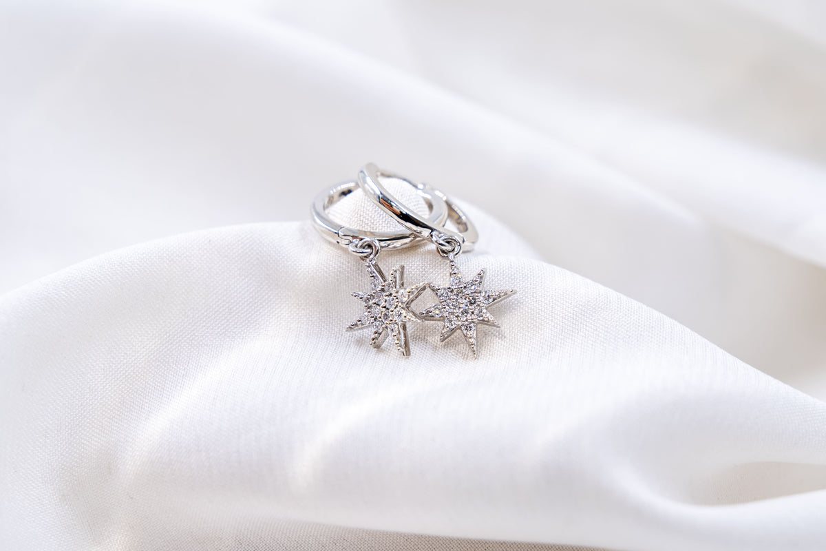 Aros Estrellas de Diamantes