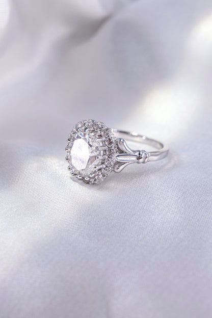 Anillo Roseta Diamante Vintage