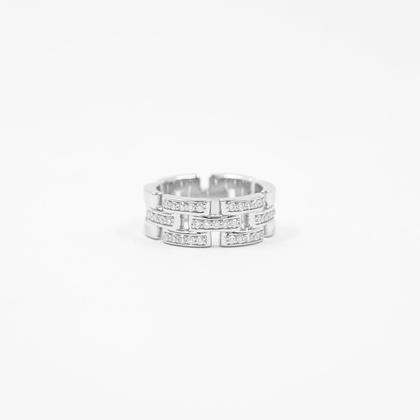 Anillo Eslabones Supremos Moissanita
