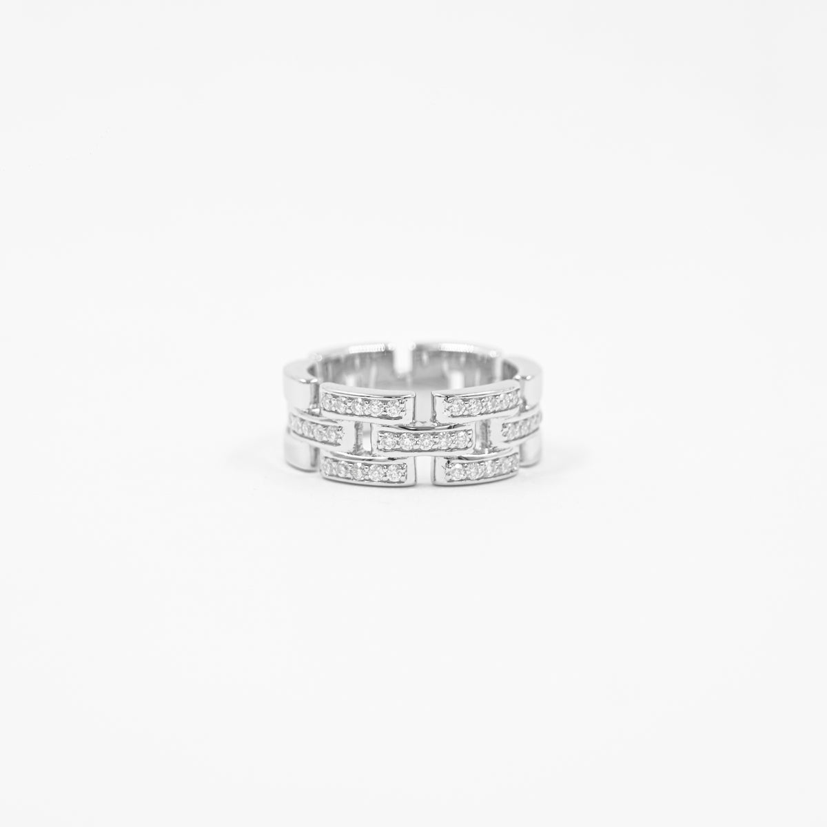 Anillo Eslabones Supremos Moissanita