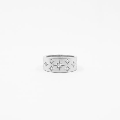 Anillo Brillo de Estrellas Moissanita