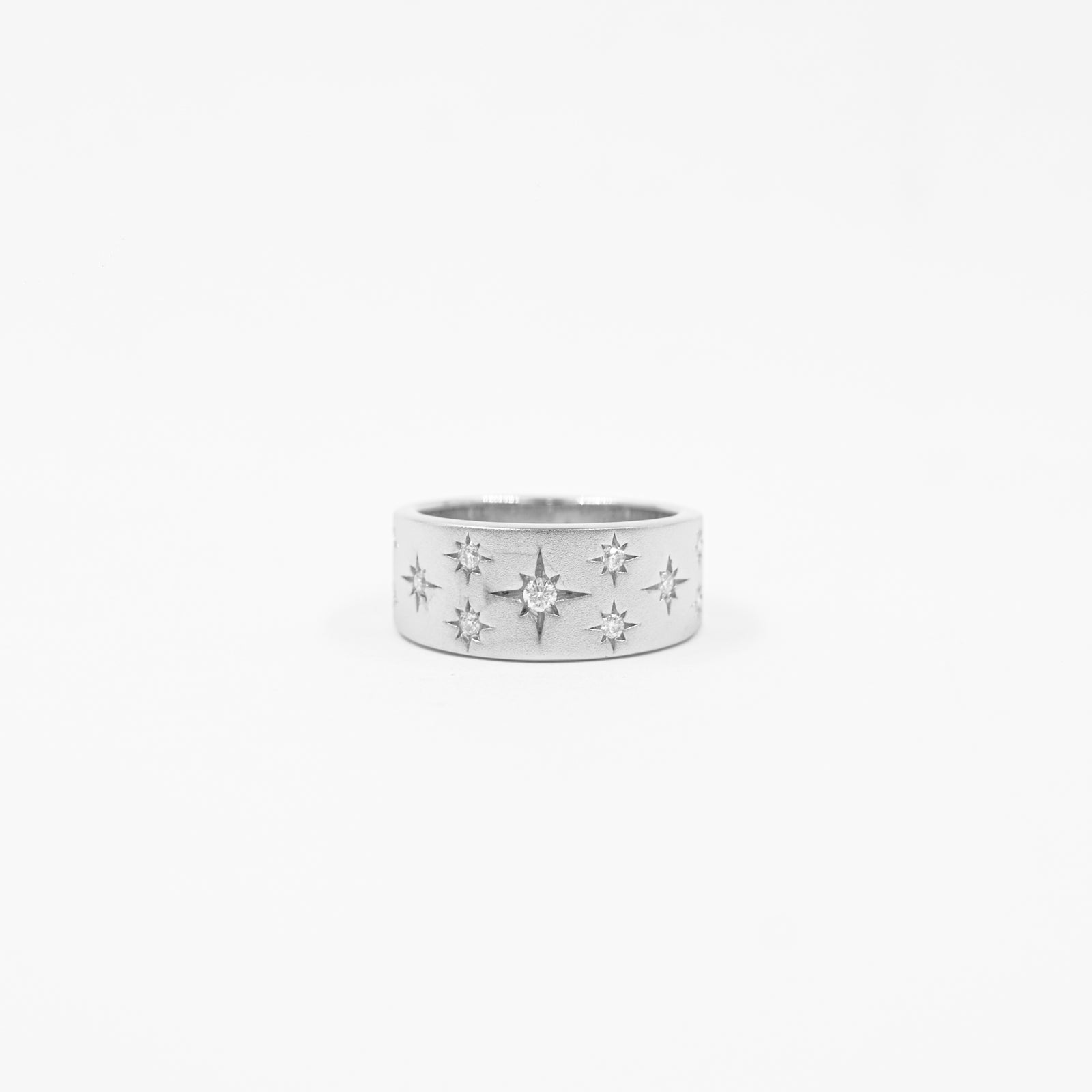 Anillo Brillo de Estrellas Moissanita