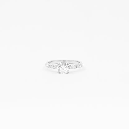 Anillo Solitario y Pave Moissanitas