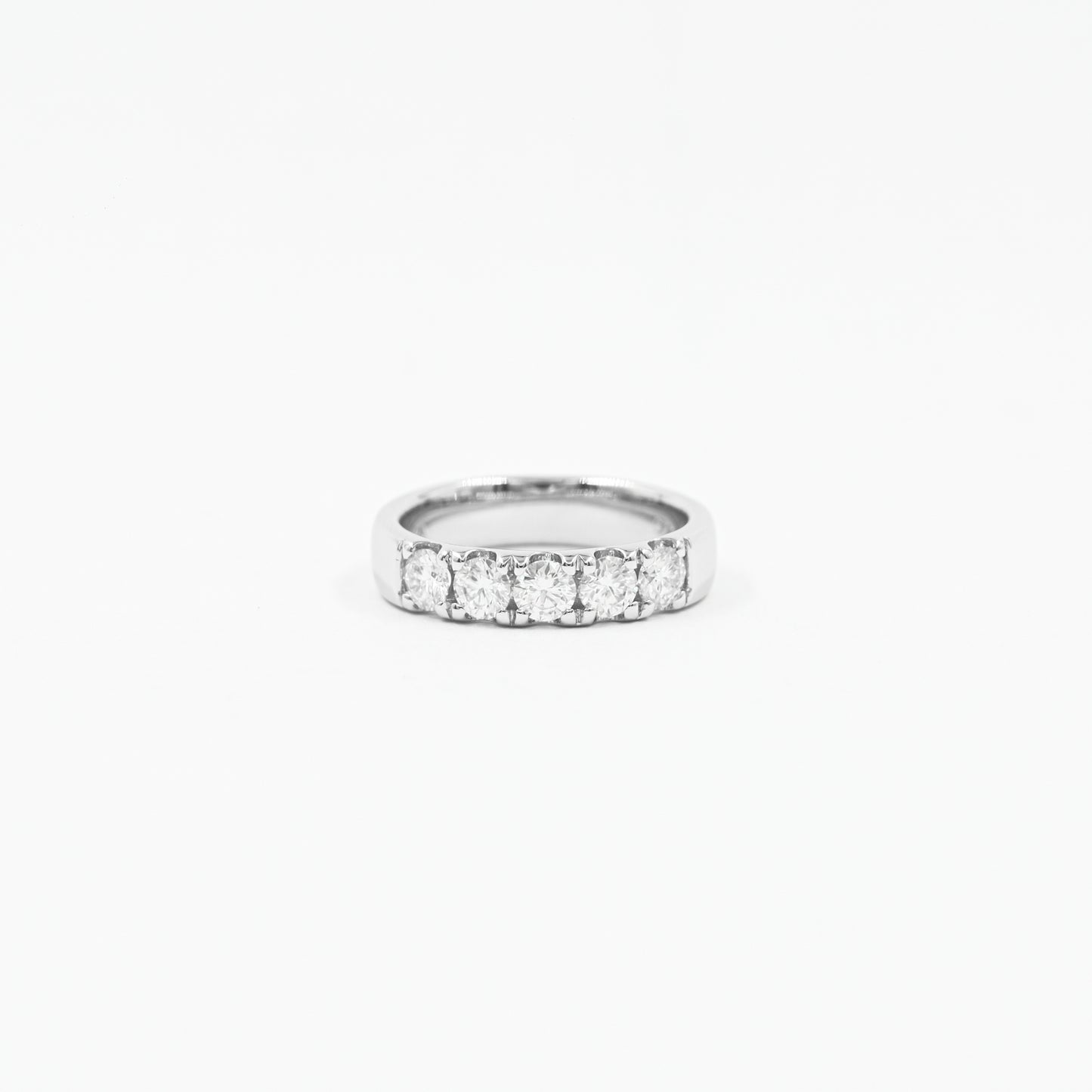 Anillo Cintillo Máximo Moissanitas