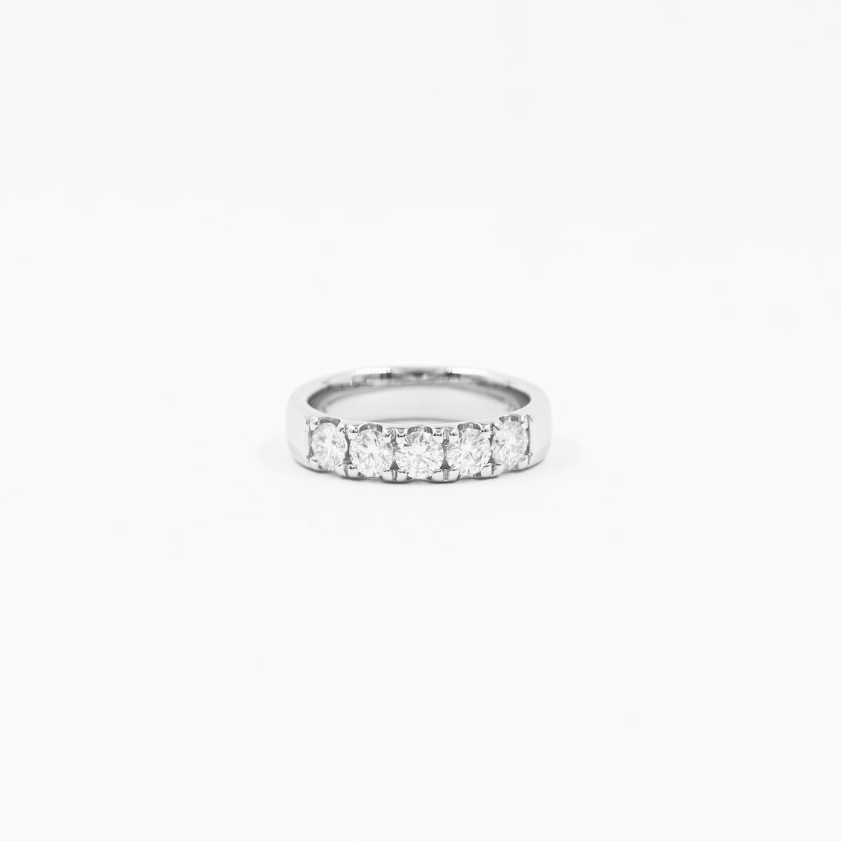 Anillo Cintillo Máximo Moissanitas