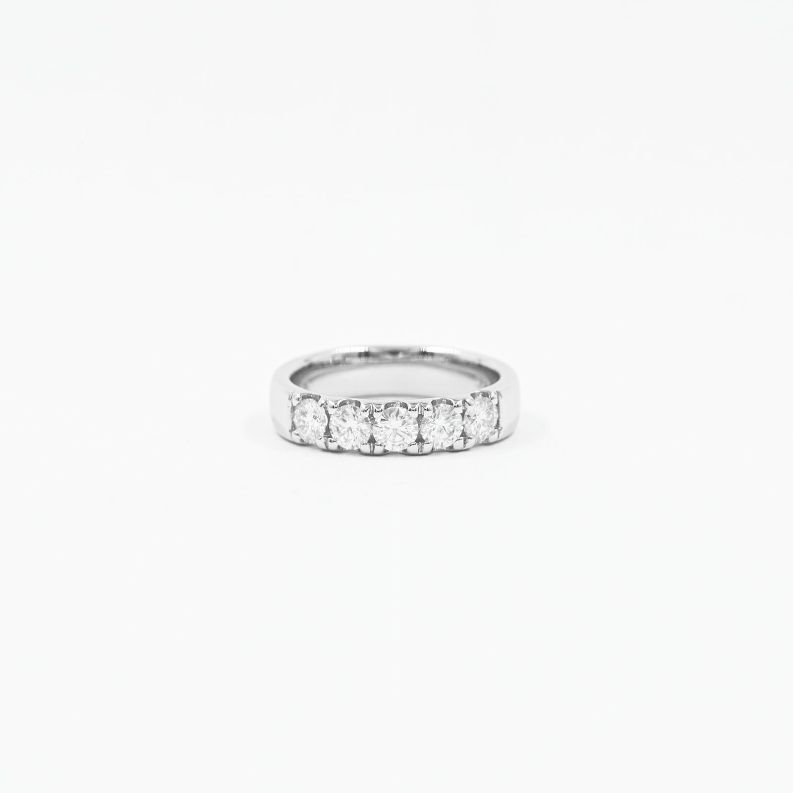 Anillo Cintillo Máximo Moissanitas