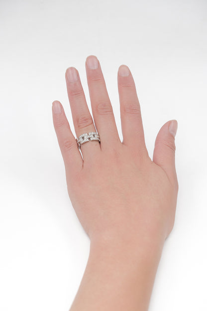 Anillo Eslabones Supremos Moissanita