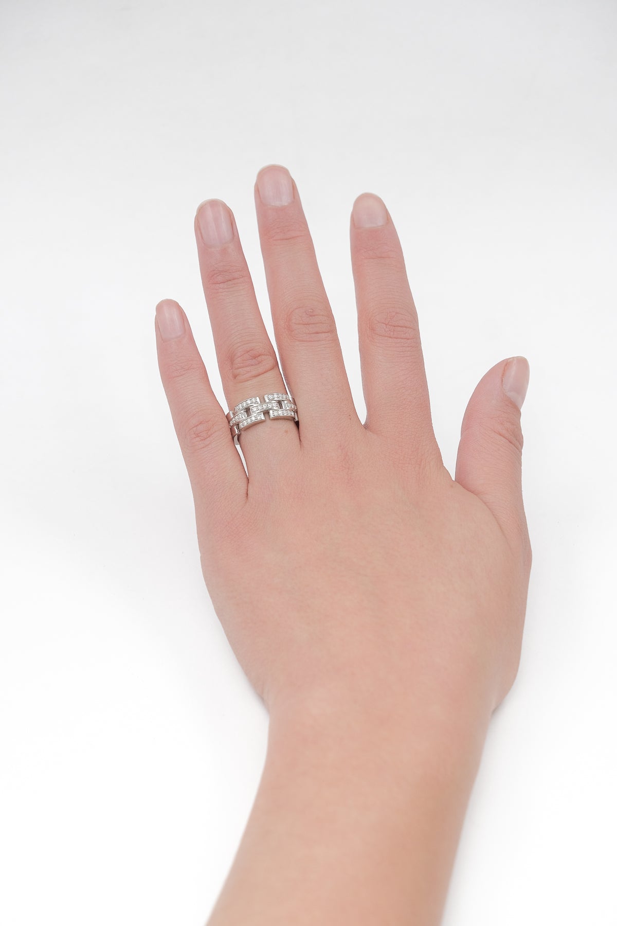 Anillo Eslabones Supremos Moissanita