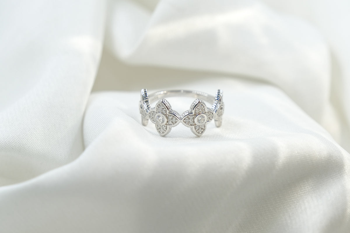 Anillo Flores Marroqui Moissanita
