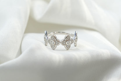 Anillo Flores Marroqui Moissanita