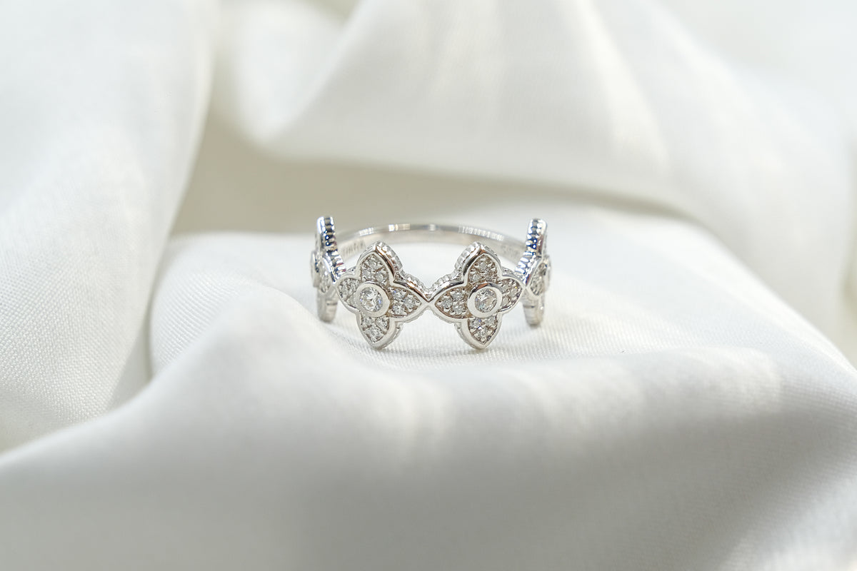 Anillo Flores Marroqui Moissanita