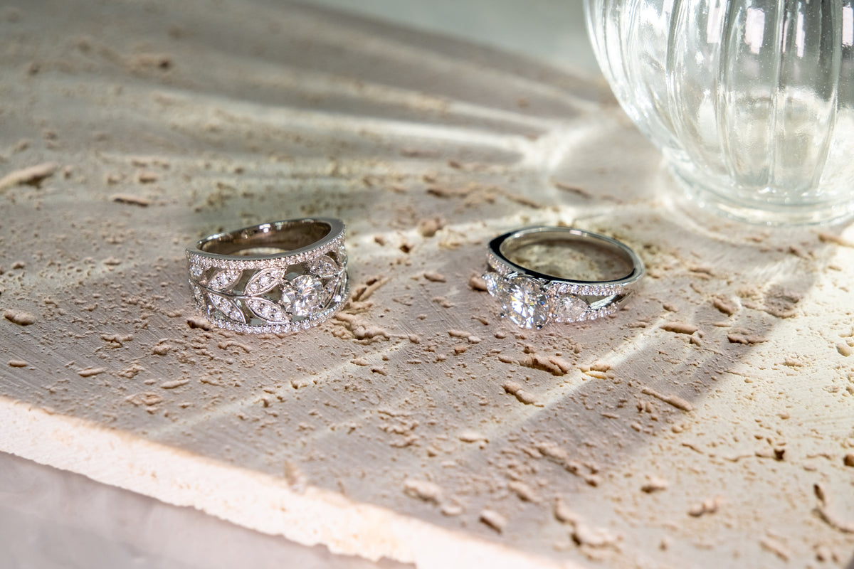 Anillo 3 Bandas y Petalos