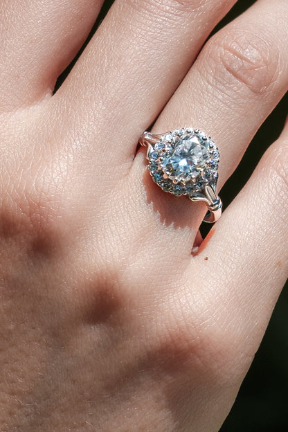 Anillo Roseta Diamante Vintage