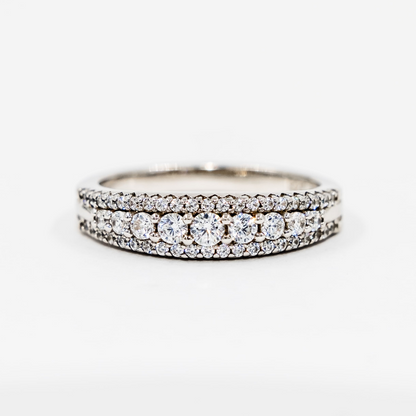 Triple Cintillo de Diamantes Degrade