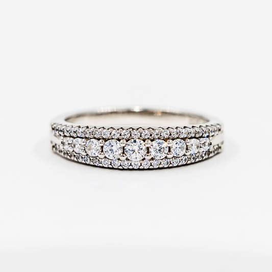 Triple Cintillo de Diamantes Degrade