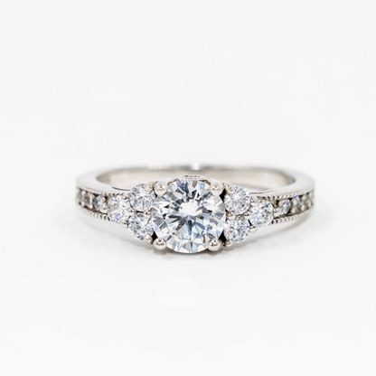 ANILLO DESTELLO DIAMANTES TIPO FLORAL
