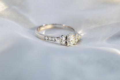 Anillo Diamante y Arreglo Floral