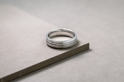 Argolla Tungsteno Linea Infinito