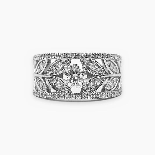 Anillo Banda de Pétalos Eternas