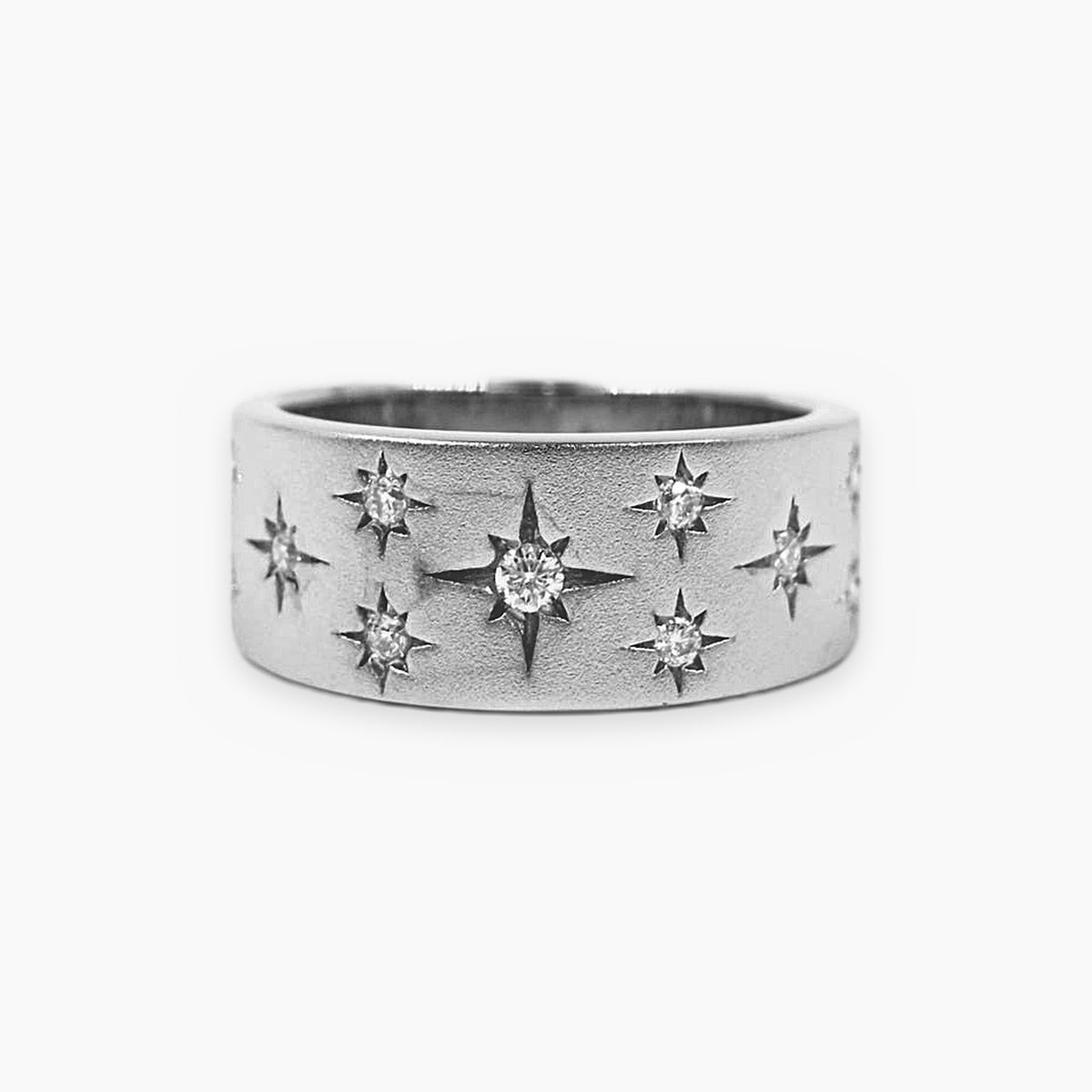 Anillo Brillo de Estrellas Moissanita
