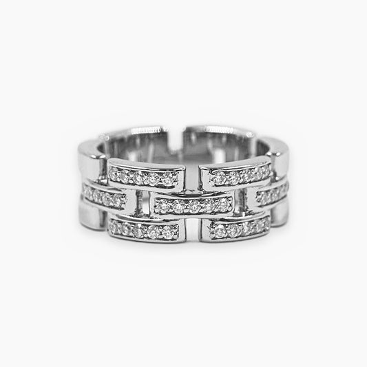 Anillo Eslabones Supremos Moissanita