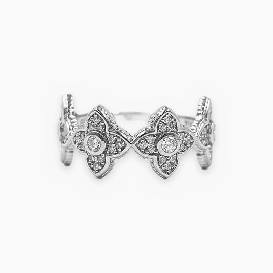 Anillo Flores Marroqui Moissanita
