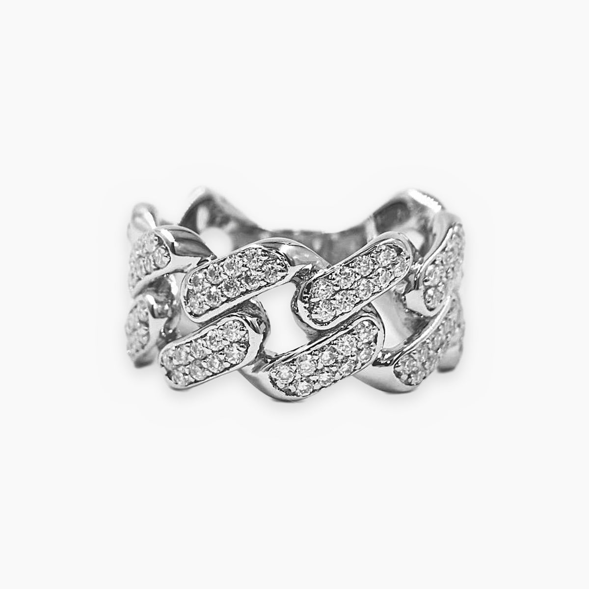 Anillo Rockstar Chain Moissanitas