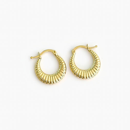 Aretes Retro Gold en oro 18 amarillo