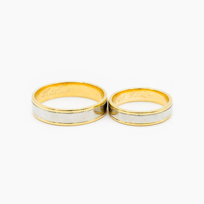 Argollas Bicolor - argollas de matrimonio TIARA