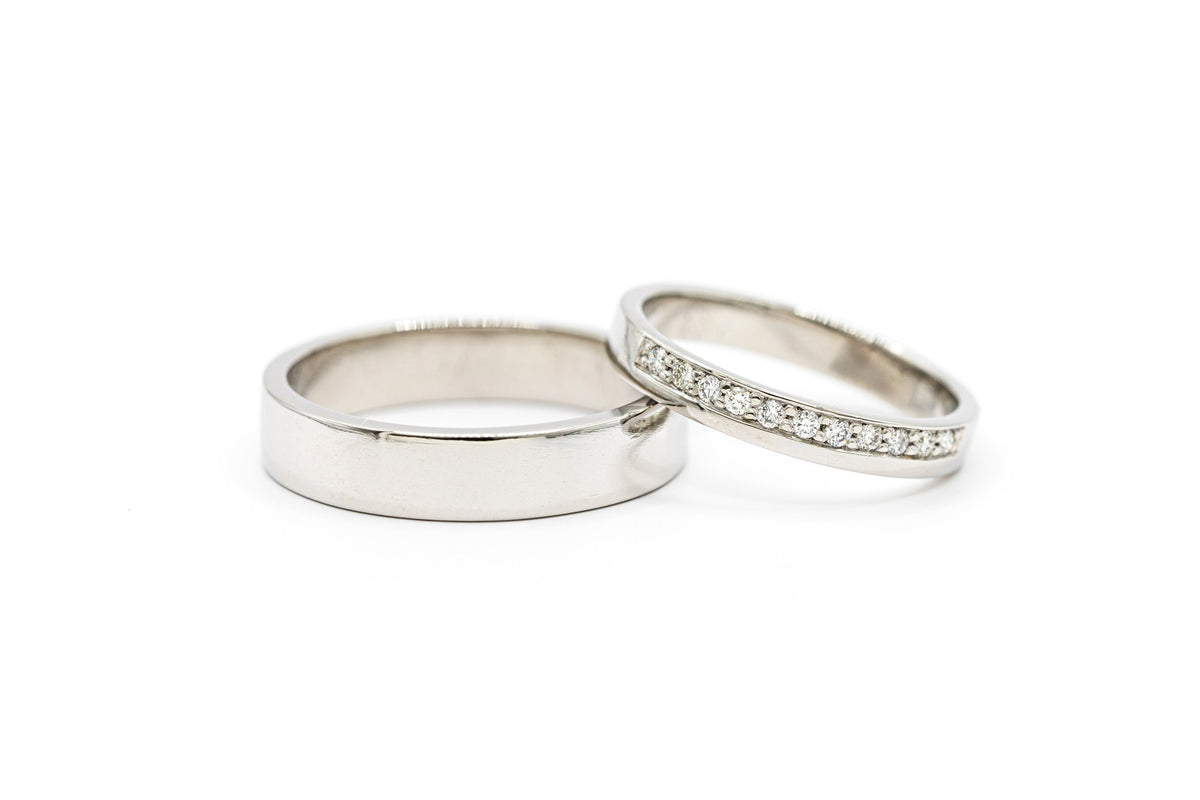 Argollas Platino e Hilo Diamantes - foto 2
