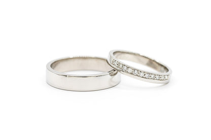 Argollas Platino e Hilo Diamantes - foto 2