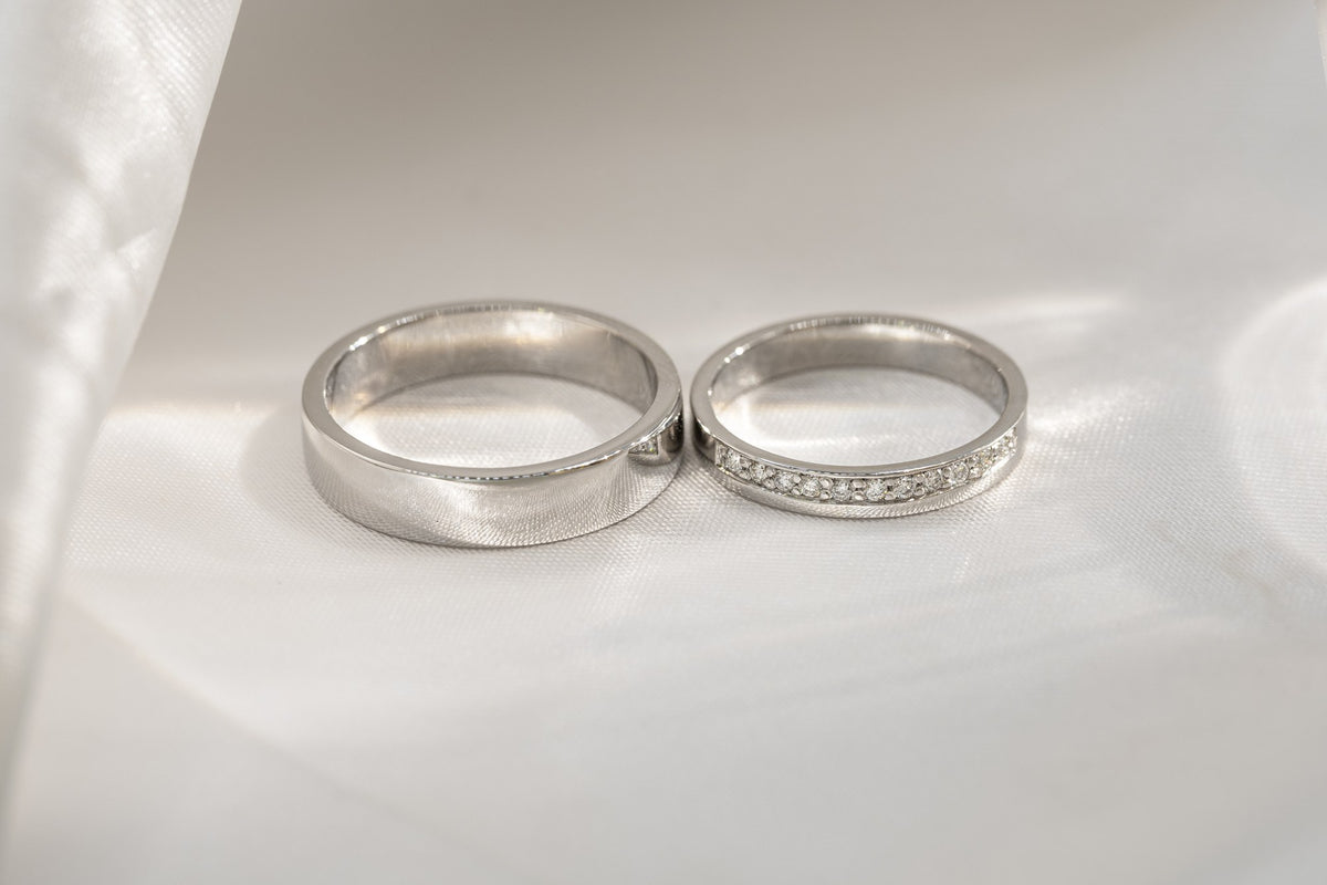 Argollas Platino e Hilo Diamantes - foto 4