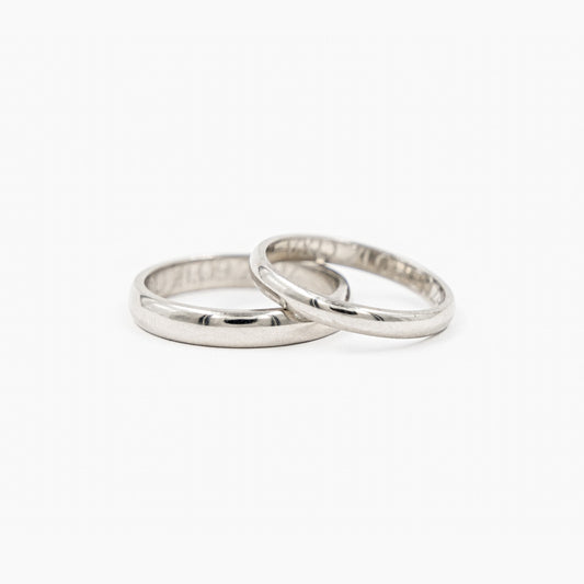 Argollas Platino Inglesas - argollas de matrimonio TIARA