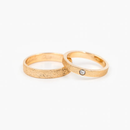 Argollas Satín y Diamante - argollas de matrimonio TIARA