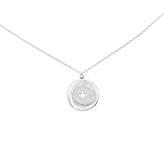 Colgante Reliquiario y Estrella Moissanita en plata 925