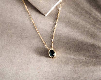 Collar Zafiro Australiano en oro 18 kt