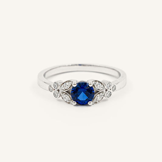 Anillo Fleur de Vie Zafiro