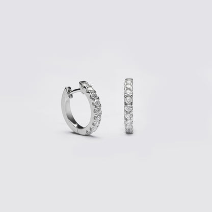 Aros Argolla Pavé · Plata Moissanita